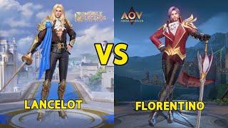 MLBB VS AOV - LANCELOT VS FLORENTINO HERO SKILL EFFECT COMPARISON