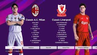 classic A.C. Milan vs classic Liverpool pes 2020 (PS4)