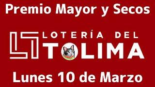 🟠 Resultado PREMIO MAYOR Y SECOS Loteria del TOLIMA Lunes 10 de Marzo de 2025