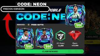 DAILY FC MOBILE CODE: NEON GIFTS! NEW EVENT REDEEM CODES AND FREE 104-108 OVR PLAYERS!