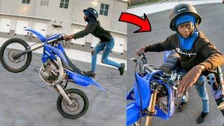 LIL HOMIE SHREDS MY YZ450 DIRT BIKE!