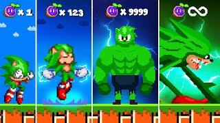 Mario Bros. but Sonic Evolve Shin Sonic Hulk FINAL FORM