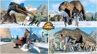 Human Hunting Animations of All Dinosaurs & Flying Reptiles in Arctic  Jurassic World Evolution 2