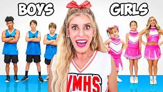 Boys Vs Girls Compete in CHEERLEADING Tournament