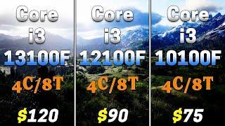 Core i3 13100F vs 12100F vs 10100F | PC Gameplay Benchmark Tested