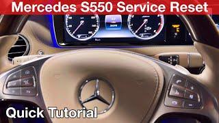 2013 - 2020 Mercedes S550 How to reset service  reminder w222 s-class