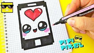 РИСУНКИ ПО КЛЕТОЧКАМ IPHONE 8 KAWAII ! PIXEL ART АЙФОН ТЕЛЕФОН X КАК НАРИСОВАТЬ ДЛЯ ШКОЛЫ ПРАНК