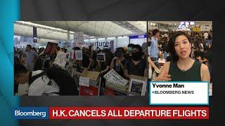 Hong Kong Protesters Force Airport to Cancel Departing Flights