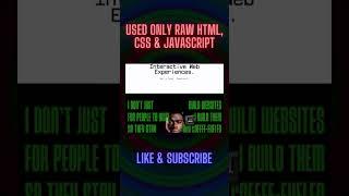 No React. No BS. Just HTML/CSS/JS  #shorts