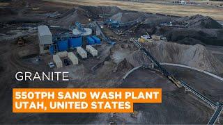 550tph Sand Wash Plant installed in Utah for Granite by CDE