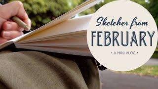 Small Sketches From a Week in February | Drawing & Watercolour Vlog