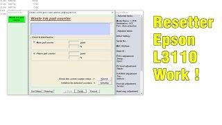 how to reset epson l3110 full work