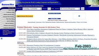 webhistory of businesswire.com