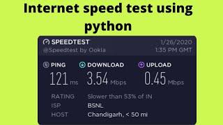 How to do internet speed test using python