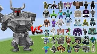 FERROUS WROUGHTNAUT vs 100 MINECRAFT BOSSES - Minecraft Mob Battle