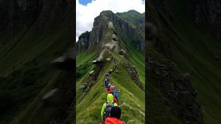 Mountain Cliff Gives Way Along Hiking Path #shorts #mountains