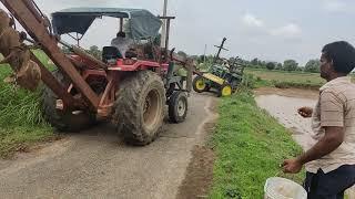 Jhounder 5405 tractor or trolley dono plat jate बचाने में Massey 9500 ko bhi aye psine