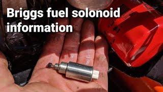 Briggs and Stratton Carburetor Fuel Shut off solenoid information #lawnmower #smallenginerepair