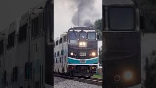 Metrolink 669 Speeds through Upland as a Fire Burns Behind #shorts
