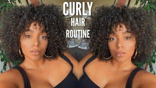 Updated Curly Hair Routine 2019 | + Go To Makeup Look | Actually Ashly