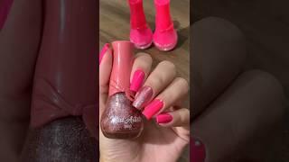 Esmaltação toda rosa 🩷 #nails #unhasecores #longnails #unhas #nailpolish #esmalte #rosa