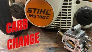 How to change a carburetor on A Stihl ms180c