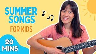 Summer Singalong for Kids  ️ 20 Min Fun Learning Songs | Miss Katie Sings