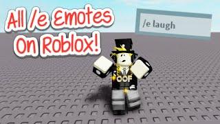 All /e Emote Chat Commands on Roblox! (2024)