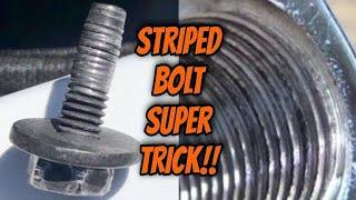 Stripped Bolt/Cross Threaded Bolt Hole SUPER HACK! Fix Almost Any Stripped Bolt Hole!