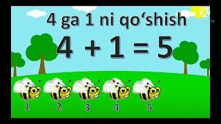 Qoʻshishni oʻrganamiz. 1-sinf matematika. bolalar uchun 2-dars.#math.