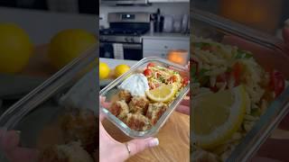 Greek turkey meatballs w/ orzo salad