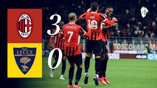 Morata, Theo & Pulisic | 3 Goals in 5 minutes | AC Milan 3-0 Lecce | Serie A Highlights