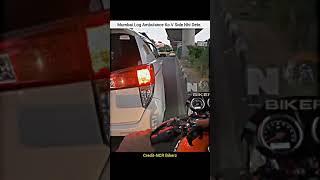 Helping Ambulance Stuck On Mumbai traffic#shorts #bike #rider #helping #ambulance #stuck #traffic