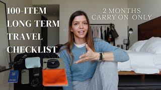 Pack With Me - 100 items for Long Term Travel Carry On Only