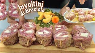 BRACIOLE RIPIENE IMPANATE al profumo di ARANCIA  al forno con Patate 