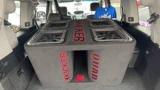 KICKER QUAD SUBWOOFER BOX IS IMPRESSIVE!