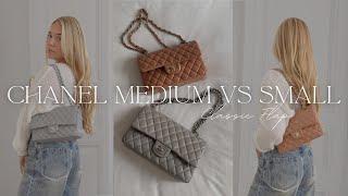 Chanel Medium vs Small Classic Flap,  Which size is better? | Modshots, What Fits & More