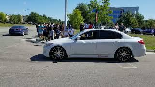 Genesis R-spec 5.0 leaving a Cars and Coffee Event