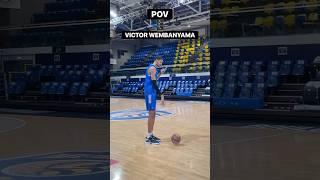 Wemby's POV of a basketball court!  | #Shorts
