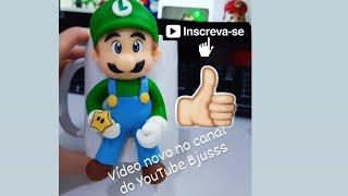 Luigi em Biscuit - Canecas Personalizadas (Passo a Passo) | Faby arte em Biscuit