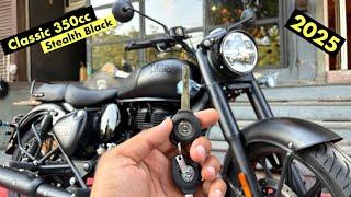 Royal Enfield Classic 350 Stealth Black 2024 Model - Exhaust Sound, New Features & On Road Price ?