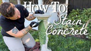 Staining Concrete For A Second Life & Planting Meadow Rue ️|| Visit Our Garden