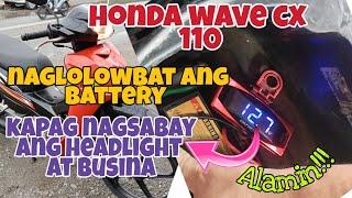 Honda Wave CX 110 Naglolowbat ang  Battery Kapag Nagsabay ang Headlight at Busina  Alamin.