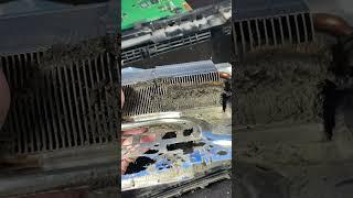 Watch as dust buildup is cleaned from a gaming console. #playstation #cleaningps4 #consolerepair