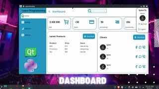 Responsive And Animated Admin Dashboard | Python QT | QT Designer | PySide | PyQt | Modern GUI