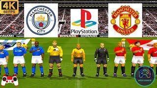 Winning Eleven 2002 Gameplay - Man City vs Man United - Duckstation PS1 on PC - Full Game [4K60]