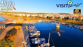 Izmir Aliaga Walking Tour (2023) - 4K | Exploring The Coastlines of Aliaga