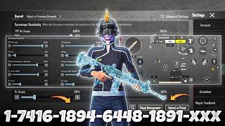 NEW UPDATE 3.4BEST SENSITIVITY CODE + CONTROL SETTINGS BGMI/PUBG MOBILE