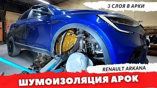 Шумоизоляция арок Renault ARKANA с наружной стороны. Инструкция.