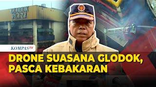 Drone Penampakan Plaza Glodok Pasca Kebakaran, Petugas Ungkap Kendala Evakuasi